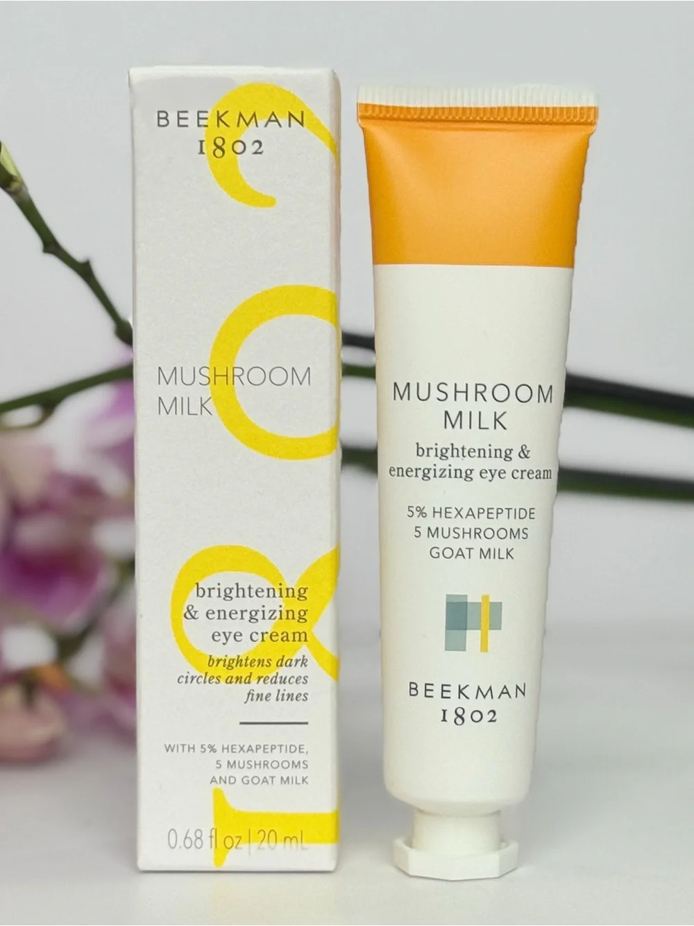 NEW Beekman 1802 Mushroom Milk Brightening & Energizing Eye Cream 20mL Full Size